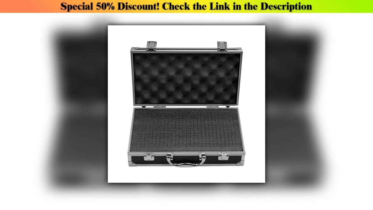 Discount Aluminum Tool Box Portable Instrument Box Storage Case with Sponge Lining Handheld Impact•