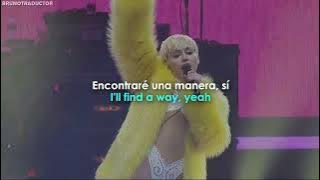 Miley Cyrus - On My Own // Lyrics   Español [Live at the Bangerz Tour]