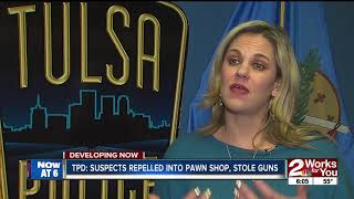 TPD: Suspects rappelled into pawn shop, stole guns