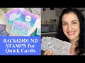 How to use Background Stamps and Distress Inks to make QUICK CHRISTMAS CARDS