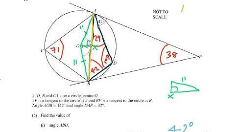 May 2021 Paper 41 Question 10 Cambridge IGCSE International Mathematics (0607) - Circle Theorems