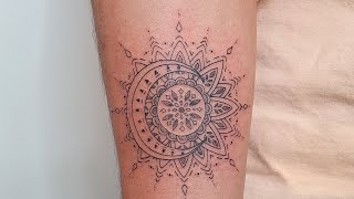 Sun & Moon Mandala Tattoo Timlapse