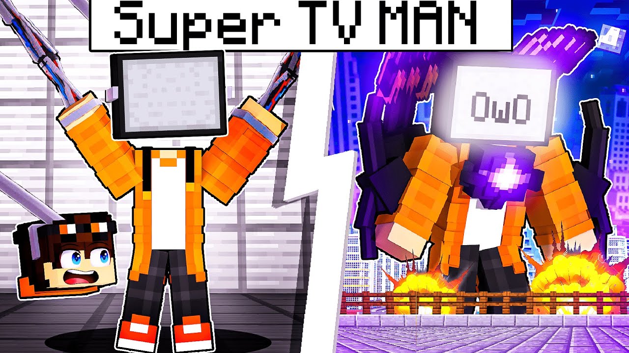 STHAN virou o SUPER TV MAN no Minecraft!
