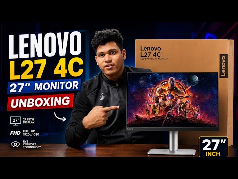 Lenovo L27 4C 27-Inch Monitor Unboxing 🔥 | Best Budget Monitor for Gaming & Editing?