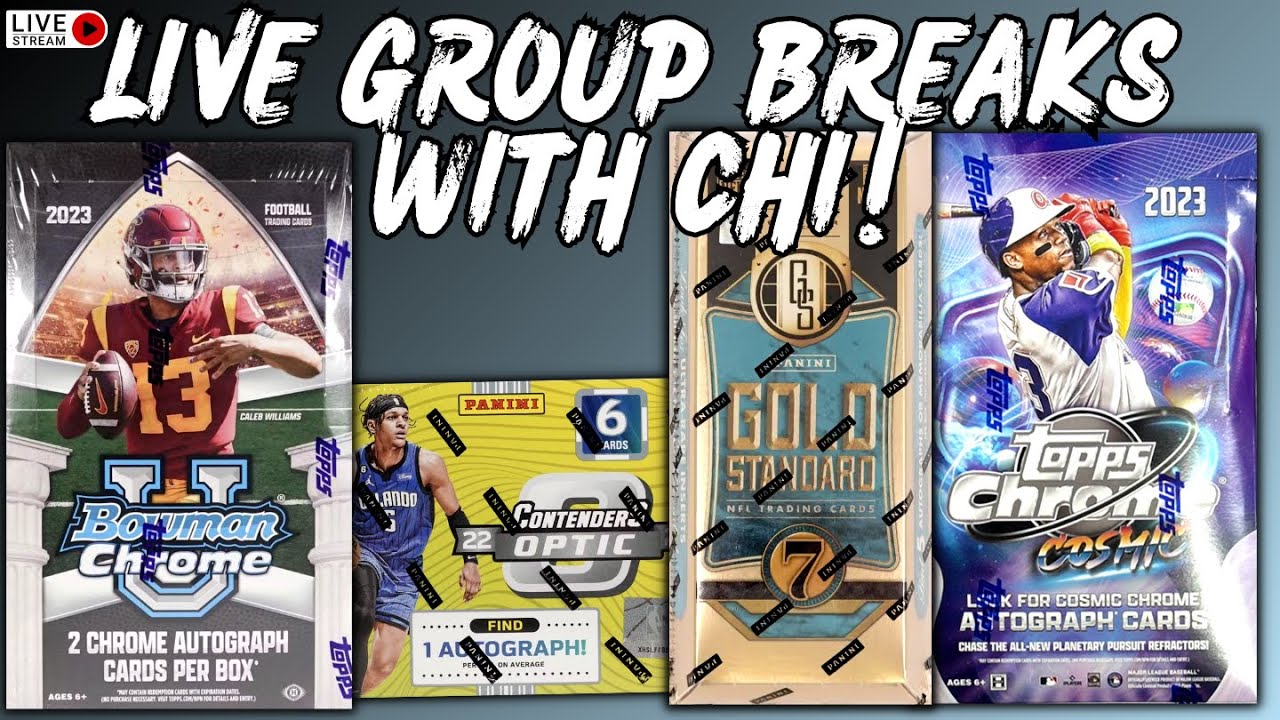 MONDAY NIGHT SPORTS CARD GROUP BREAKS WITH CHICITY PULLS!! YouTube