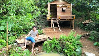 Building New Life, Make A Wooden Bridge And Yard For My Cabin, Bushcraft | Thanh Triệu TV New Life