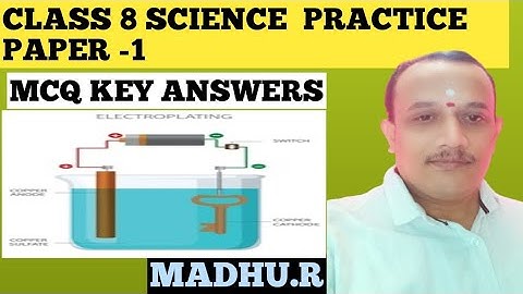 CLASS 8 SCIENCE PRACTICE PAPER -1 MCQ KEY ANSWERS