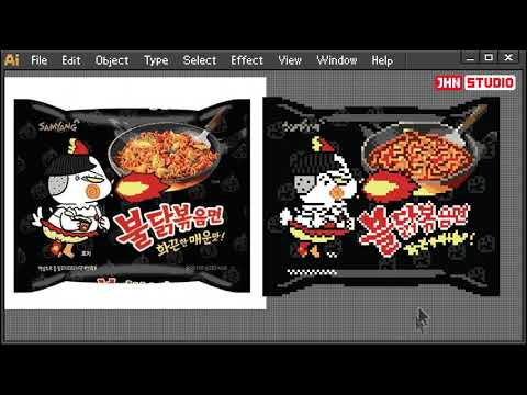 <strong>Pixel</strong> <strong>Art</strong> / K-Noodle Series (불닭볶음면)