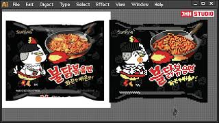 Pixel Art / K-Noodle Series (불닭볶음면)