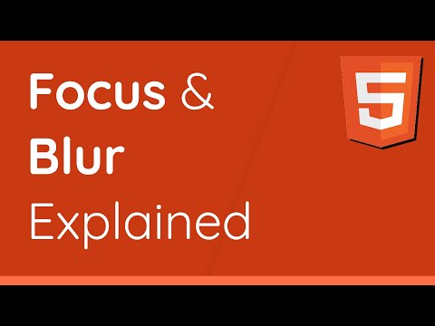 วีดีโอ: Onblur และ Onfocus HTML คืออะไร?