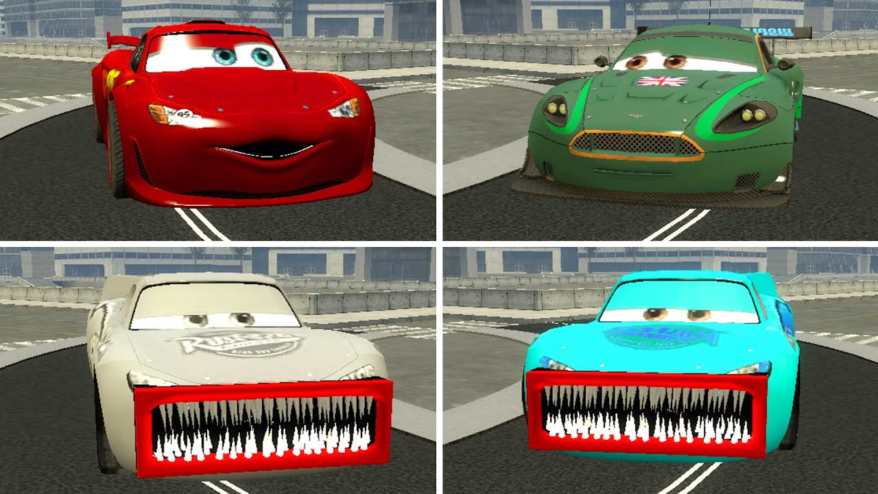 NEW UPGRADE MONSTER CAR: MCQUEEN PURPLE MONSTER,TRUCK EATER And TAXI EATER...In Gmod