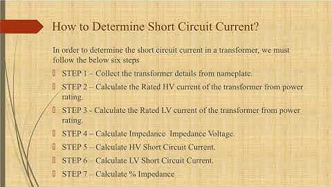 Transformer Short Circuit Current Calculation