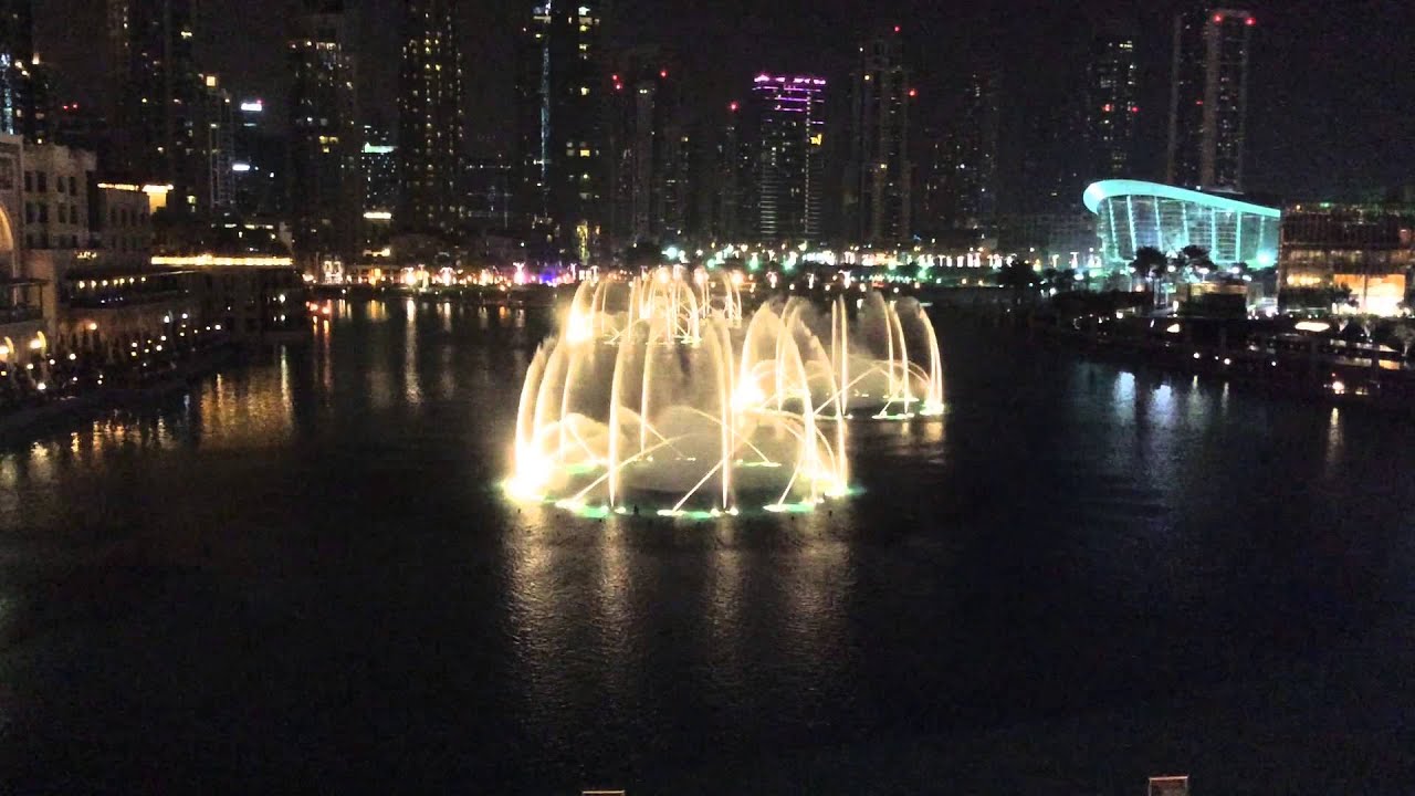 The Dubai Fountain 21 March 2016. Performance Celine Dion & Andrea Bocelli The Prayer YouTube