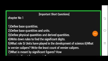 Physics Guess Paper 2023 9th Class | 9 class physics guess paper 2023 | important short qs