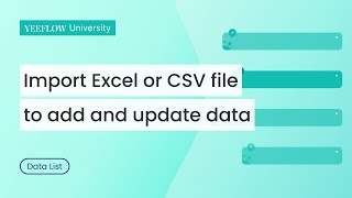 Import Excel or CSV file to add and update data
