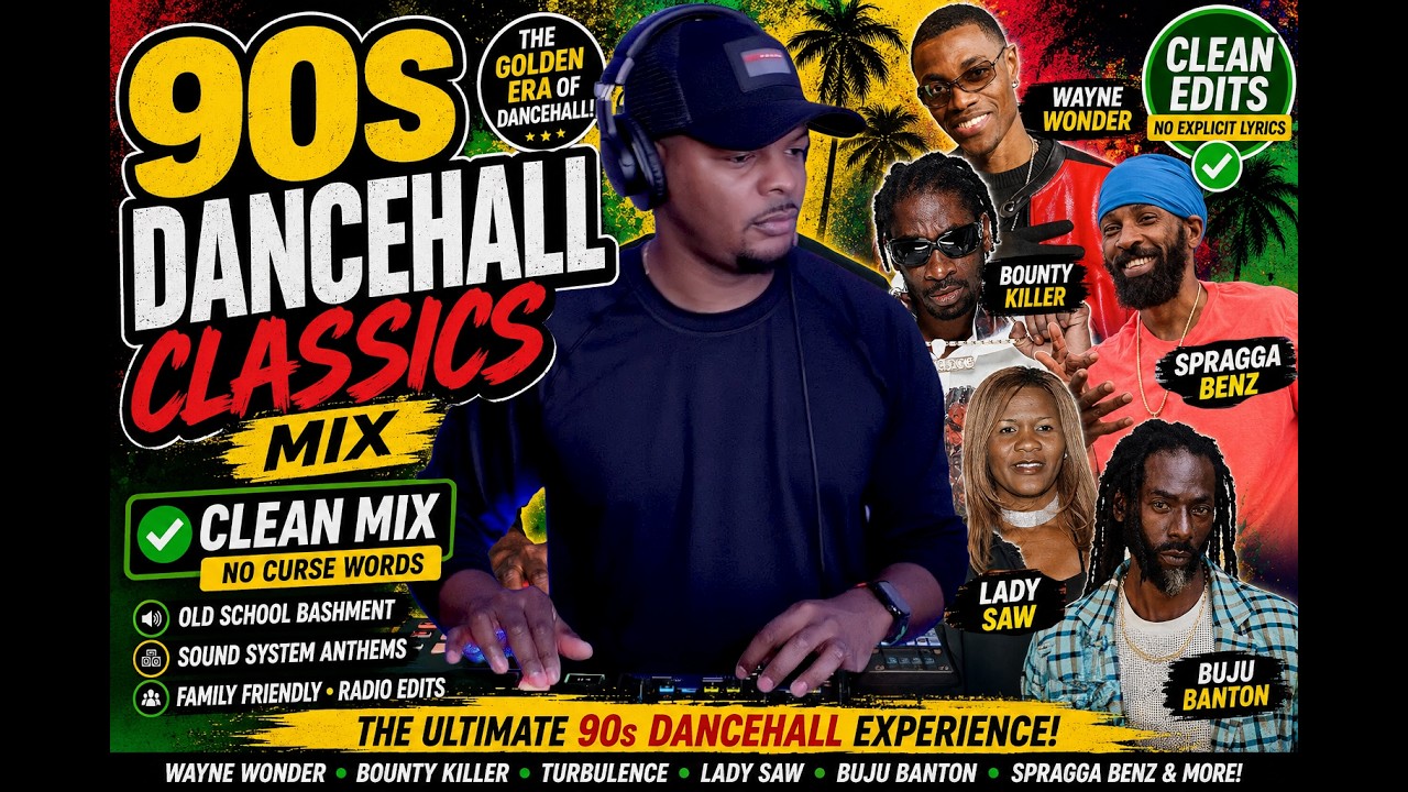 CLEAN 90s Dancehall Mix 🔥 Beenie Man, Buju Banton, Bounty Killer