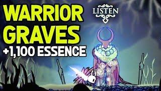 Etablere Land Arv Hollow Knight- All Warriors Graves for Easy 1,100 Essence and 7 Boss  Locations - YouTube