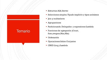 Introducción a Entity Framework LINQ y SQL SERVER con Visual Studio