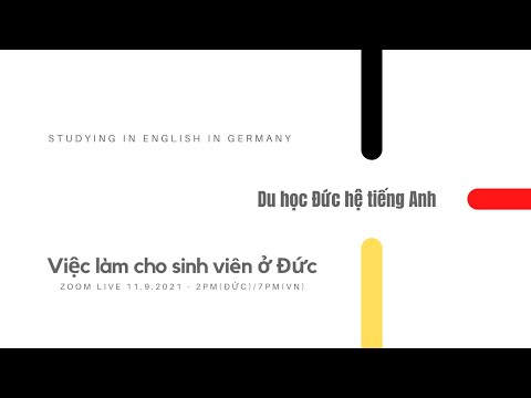 Video Du học Đức hệ tiếng Anh | Việc làm cho sinh viên ở Đức - YouTube
