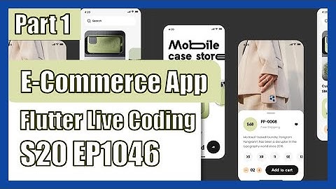 [Flutter] Flutter Live Coding EP1046 (e-commerce App Part 1)