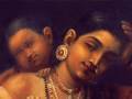 Painting yashoda and krishna raja ravi varma indian painter