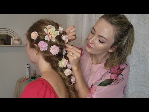 ASMR Perfectionist Princess Braided Hairstyle With Dried Flowers  - Detailed Finishing Touches