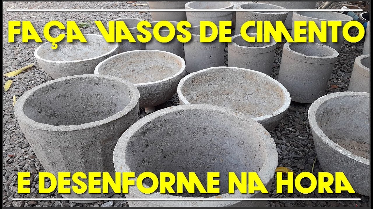 Faça Muitos Vasos de Cimento No Mesmo Dia Utilizando a Mesma Fôrma