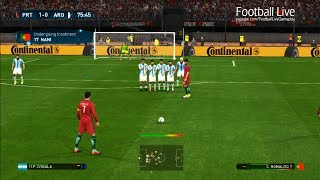 PES 2017 | Portugal VS Argentina | C.Ronaldo Free Kick Goal & Full Match | Gameplay PC screenshot 3