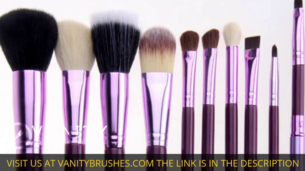 12 Piece Assorted Colors Professional Makeup Brush Set