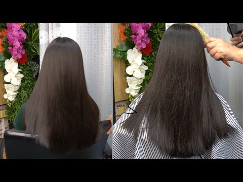 U shape haircut ตัดผมยาวเป็นรูปตัวยู