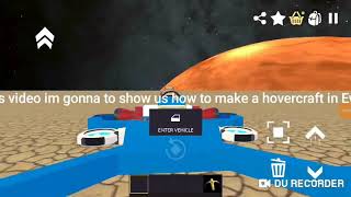 How to make a hovercraft in evertech sandbox