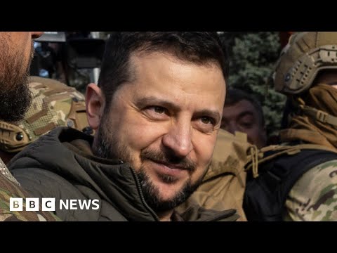 Ukraine’s President Zelensky visits liberated Kherson - BBC News