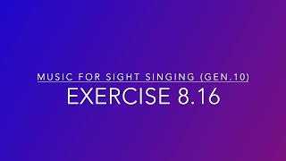 Exercise 8.16 - Music for Sight Singing
