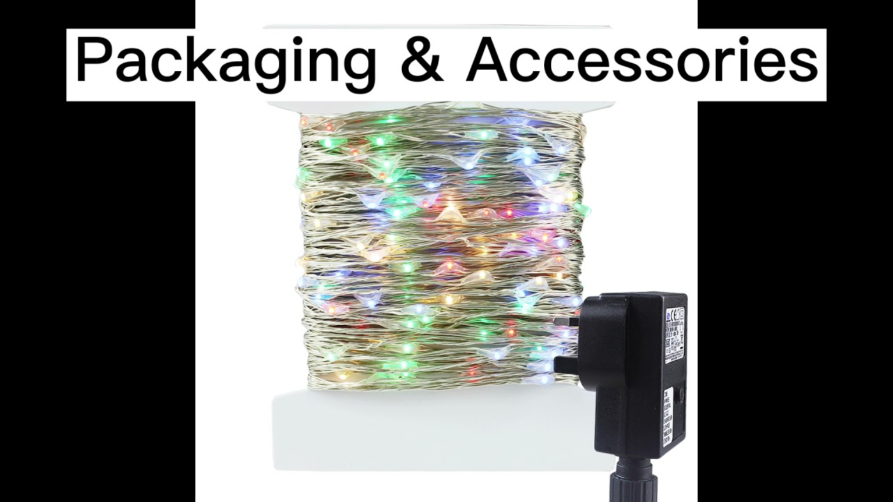Decorative RGB Fairy Lights 8 Flash Modes Plug In Type