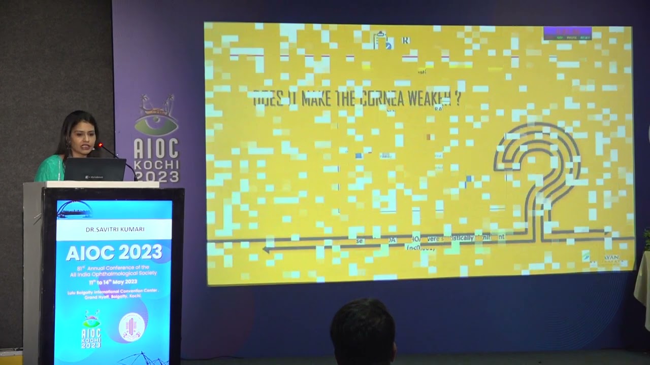 AIOC 2023 FP1345  Cornea    II topic DR  SAVITRI KUMARI Topography guided Removal of Epithelium in K