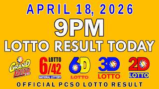 9Pm Lotto Result Today April 18 2026 Pcso