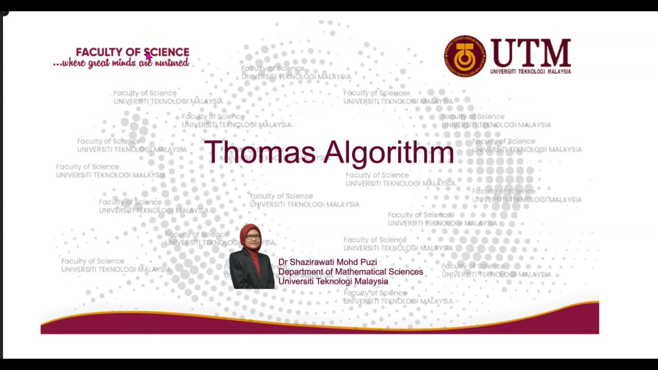 Thomas Algorithm - YouTube