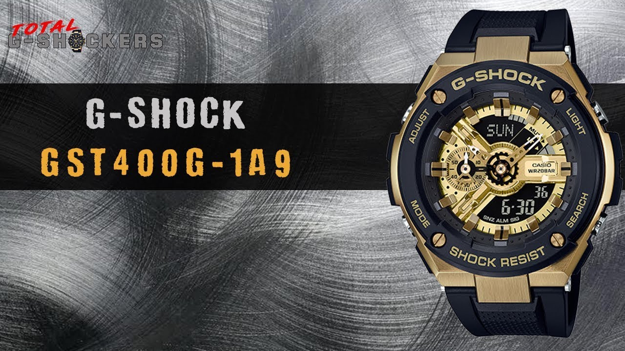 weg te verspillen Vaderlijk Of anders Men's Casio G-Shock G-STEEL Gold & Black Watch | GST400G-1A9 Top 10 Watch  Review - YouTube