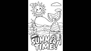 🍉 Summer Vibes! Easy & Fun Coloring Pages 🍉 Summer Vibes! Easy & Fun Coloring Pages