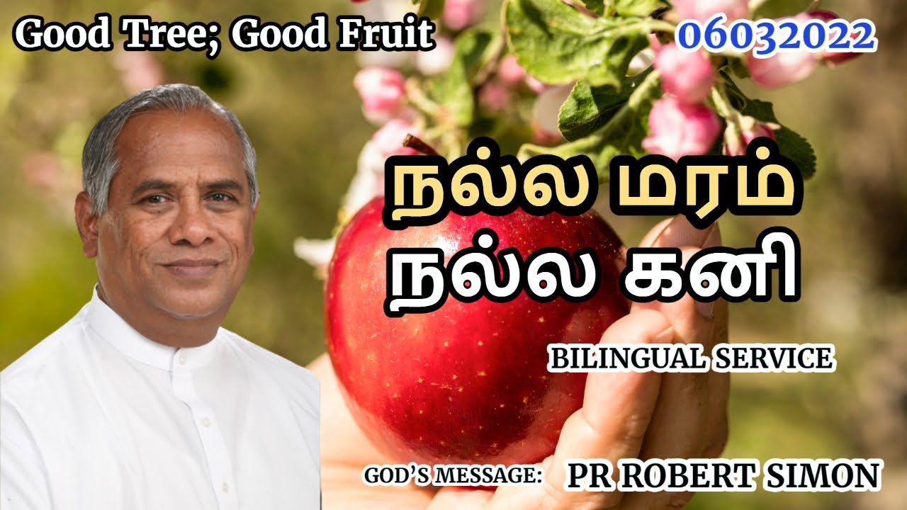 நல்ல மரம்; நல்ல கனி | Good Tree; Good Fruit | Msg | Tam | Pr Robert Simon | @CarmelMinistries