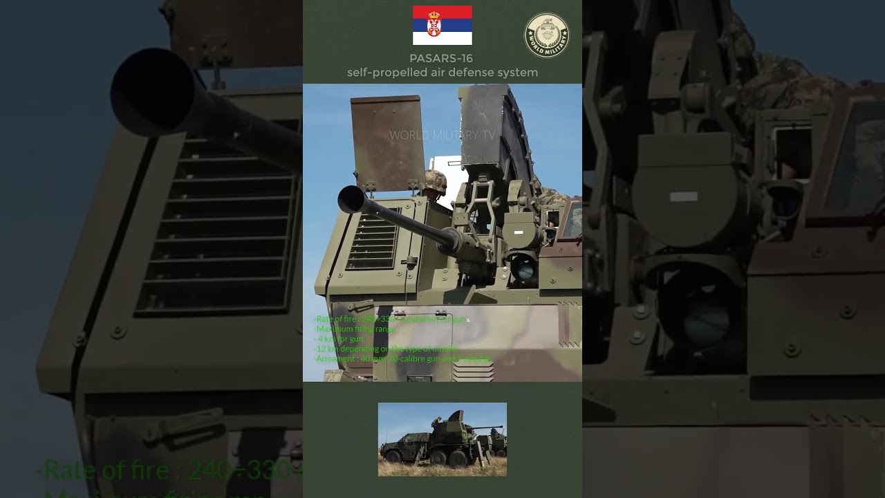 PASARS-16 - self-propelled air defense system of Serbia army