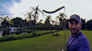 FLORIDA GOLF COURSE POND BASS FISHING (FINAL EVENING!) SENKO