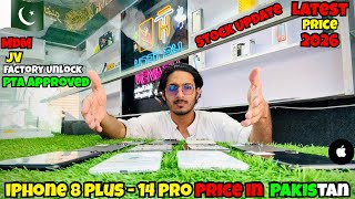 iPhone 8 Plus-14 Pro Price in Pakistan🇵🇰2026 | Mdm,Jv,FU/Non PTA,PTA Approved | Latest Prices🔥