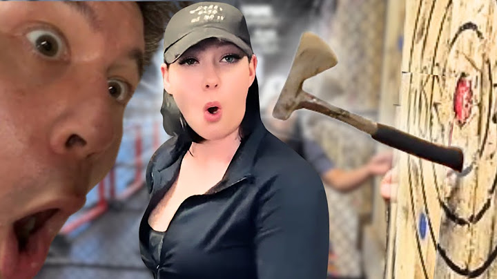 HOW DID SHE DO THAT?! Axe Throwing With Juliakins! | Sebbywebz