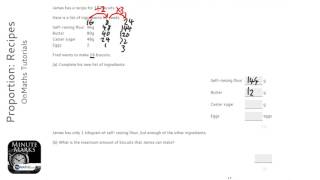 Proportion: Recipes (Grade 4) - OnMaths GCSE Maths Revision