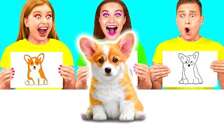 Siapa Yang Melukis Paling Bagus, Mendapatkan Hadiahnya | Trik Lucu untuk Menggambar DuKoDu Challenge