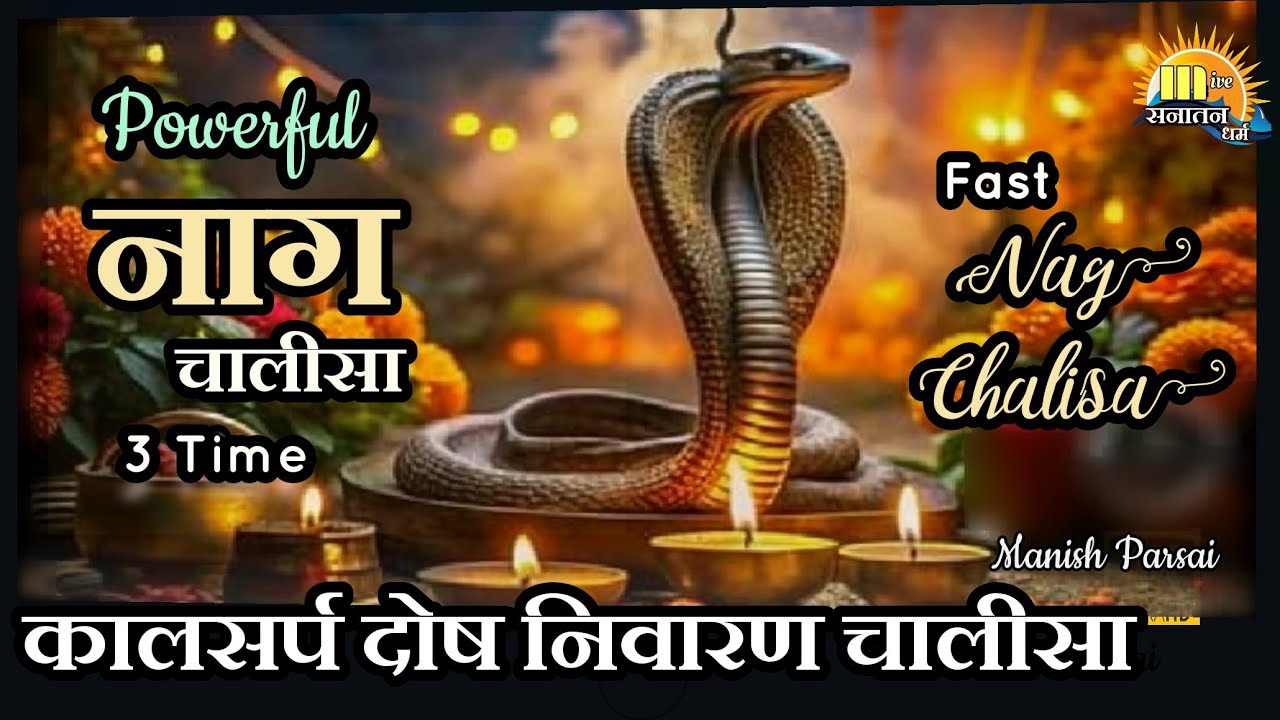 Nag chalisa With Lyrics Fast  नाग चालीसा 3 Time सर्प चालीसा भिलट चालीसा कालसर्फ़ दोष पितृ दोष निवारण