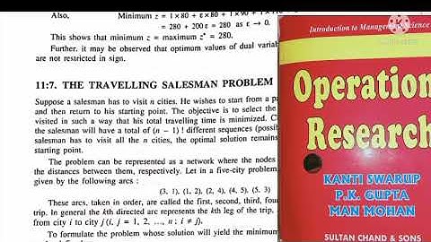 pdf, Travelling Salesman, Kanti Swarup, M. Sc Mathe, #shorts
