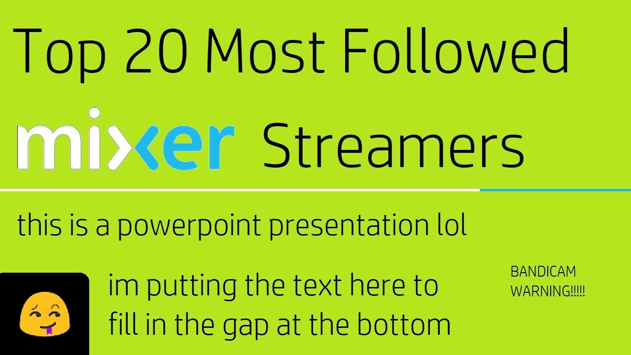 Top 20 Most Followed Mixer Streamers