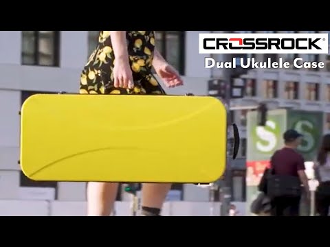 Crossrock Fiberglass Dual 2x Ukulele Case Concert One Tenor Ukulele-Backpack Style